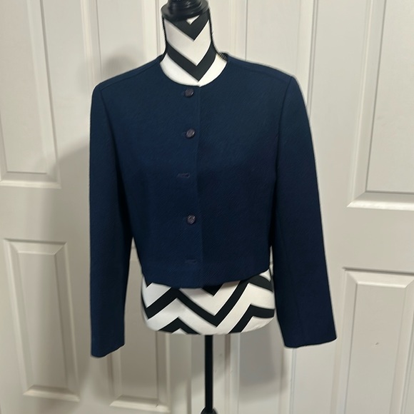 Pendleton Jackets & Blazers - PENDLETON VINTAGE Blue Wool Cropped Blazer
